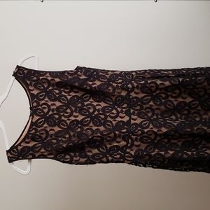 STUDIO M Black Lace Sleeveless Little Black Cocktail Party Dress 6